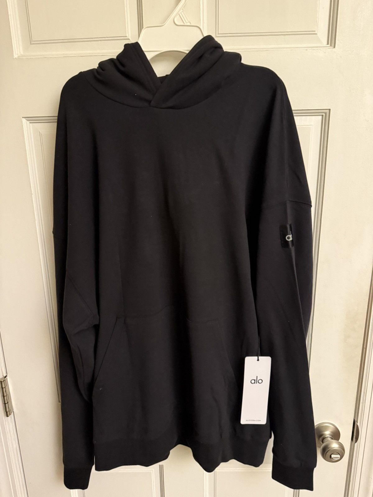 Alo Mens Hoodie Black Size Medium