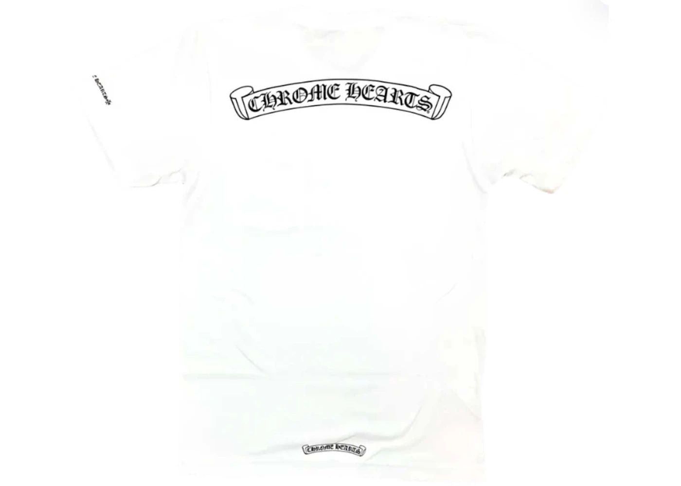 Chrome Hearts Scroll Logo Pocket T Shirt White Lightly Worn Hoodie, Sweatshirt | FlexRushtees.com