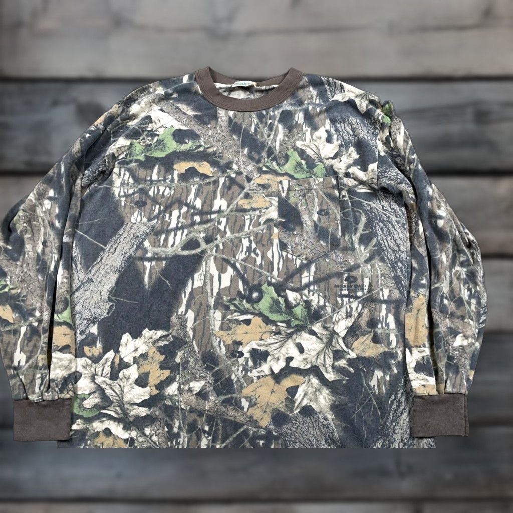 Vintage Redhead Men S Camouflage T Shirt Long Sleeve Xl Fall Green Mossy Oak 90s Retro