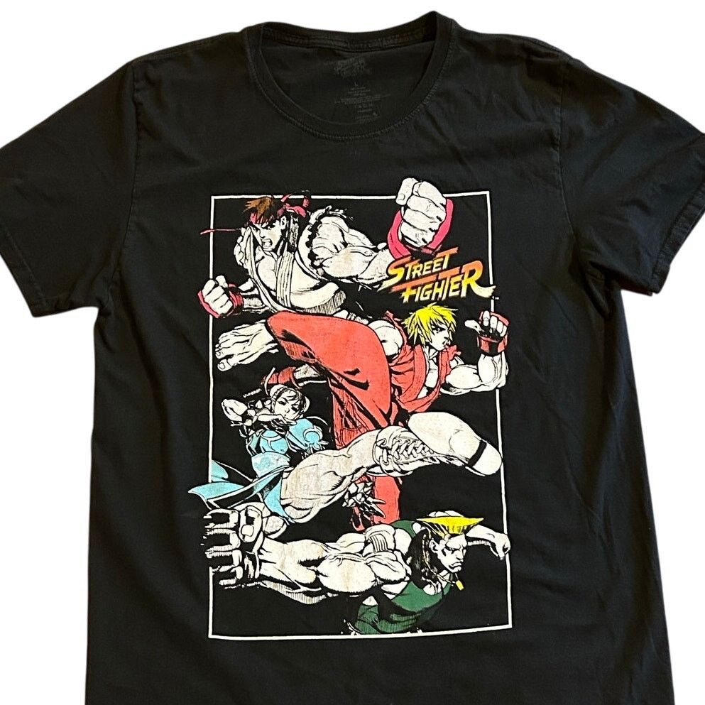 Fighter Street Fighter Capcom Graphic Tee Black Size L Gamer Shirt