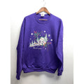 Jerzees Vintage Washington Sweatshirt Purple Winter Tree Cabin 90s L T-Shirts, Hoodie | FlexRushtees.com