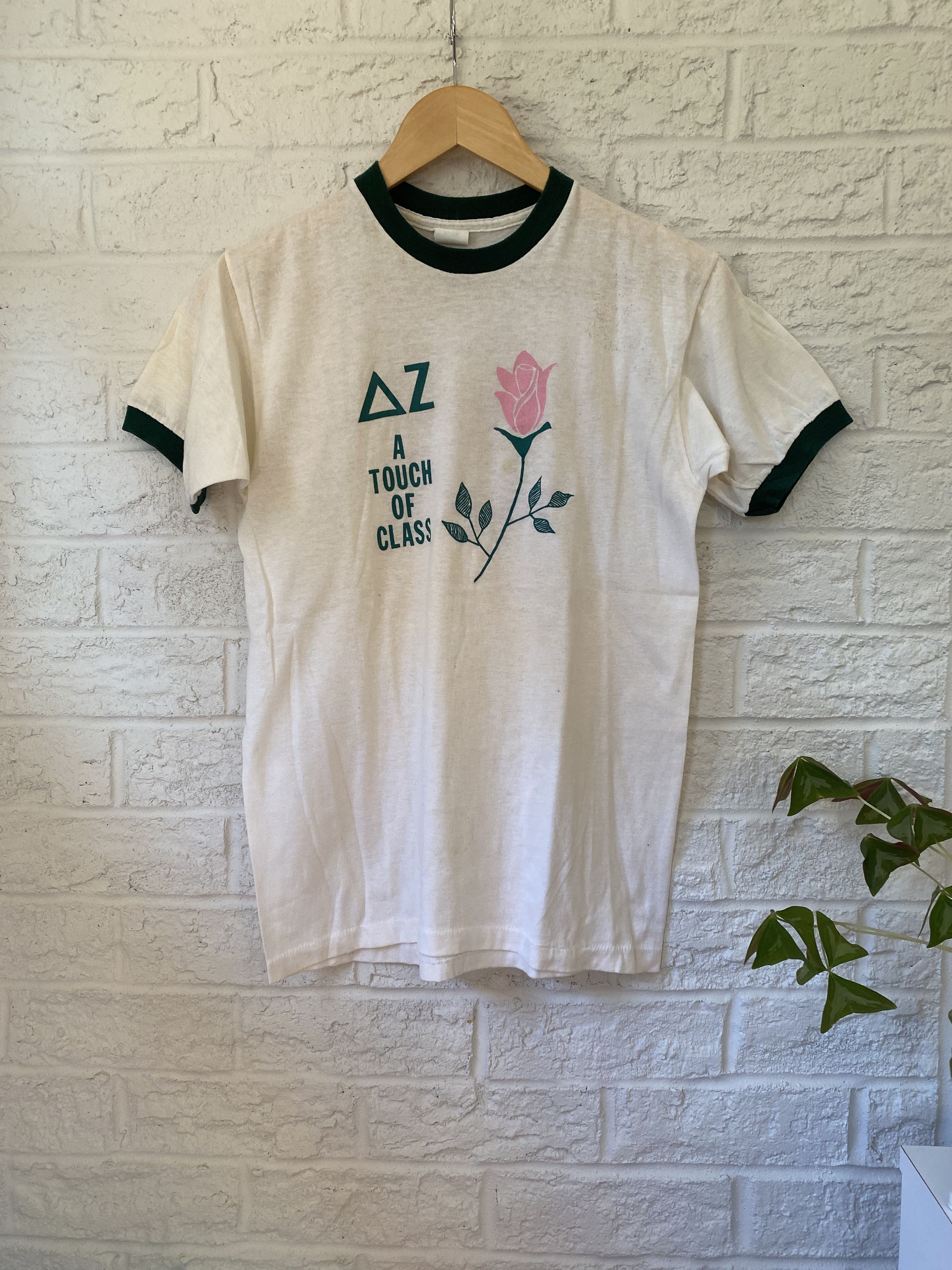 Vintage 70s Sorority Ringer Tee