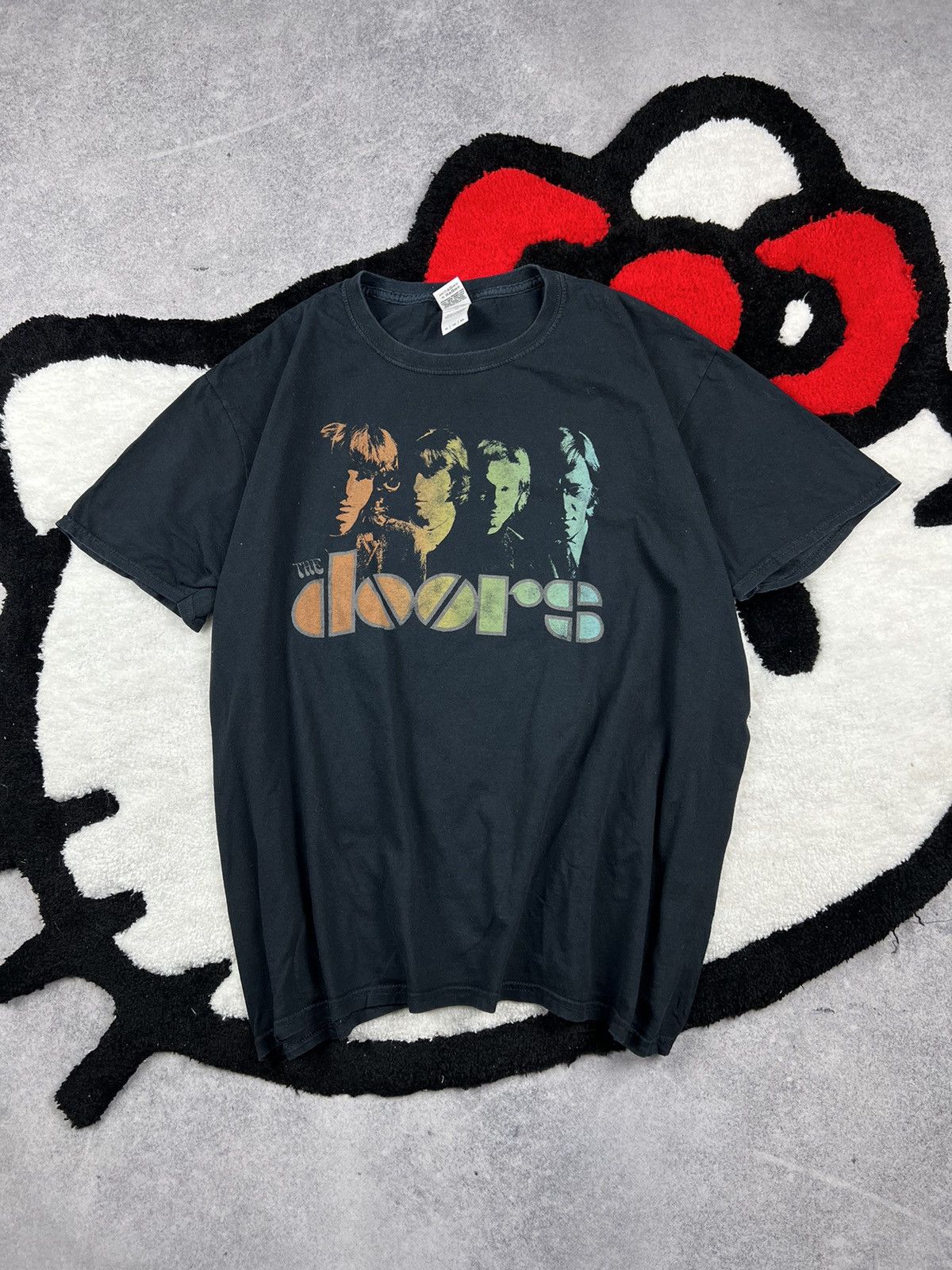 Band Tees Retro The Doors Psychedelic Morrison Y2k Band Rock Tee Shirt