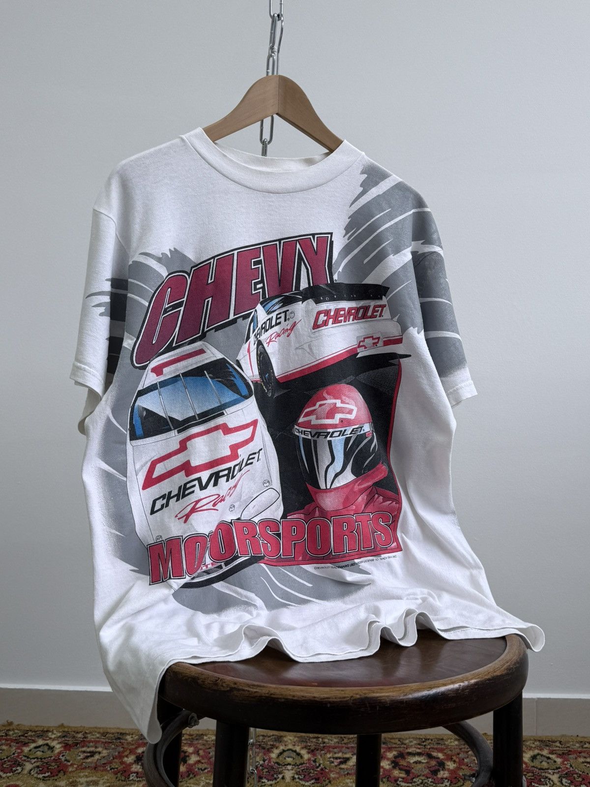 Nascar Vintage Chevy Motorsports Racing All Over Print T Shirt Hoodie, Sweatshirt | FlexRushtees.com