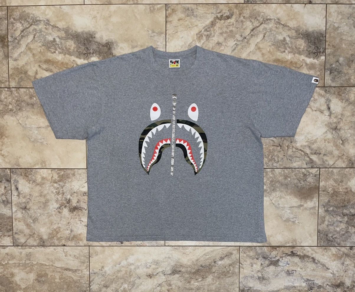 Bape 1st Camo Shark Tee Grey Green Size 3xl Hoodie, Sweatshirt | FlexRushtees.com