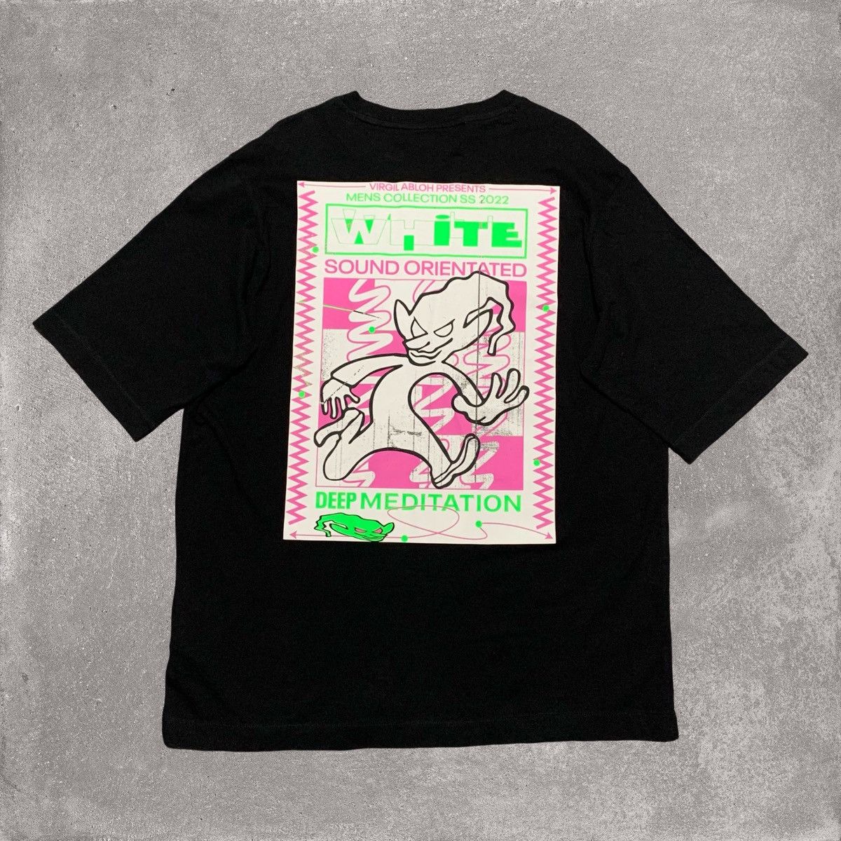 White Off White Large Rave Flyer Skate Black Tee Virgil Abloh Hoodie, Sweatshirt | FlexRushtees.com