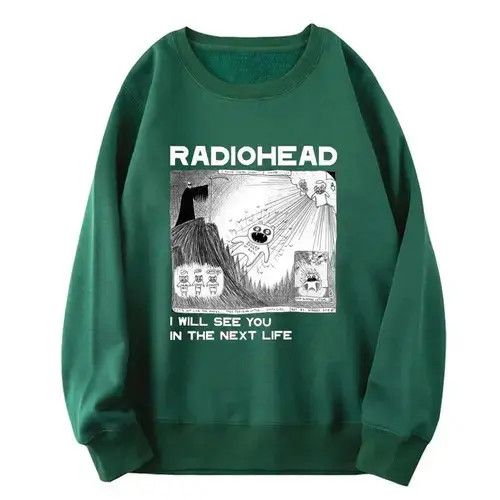 V Room Retro Printed Radiohead Loose Sweatshirt T-Shirts, Hoodie | FlexRushtees.com