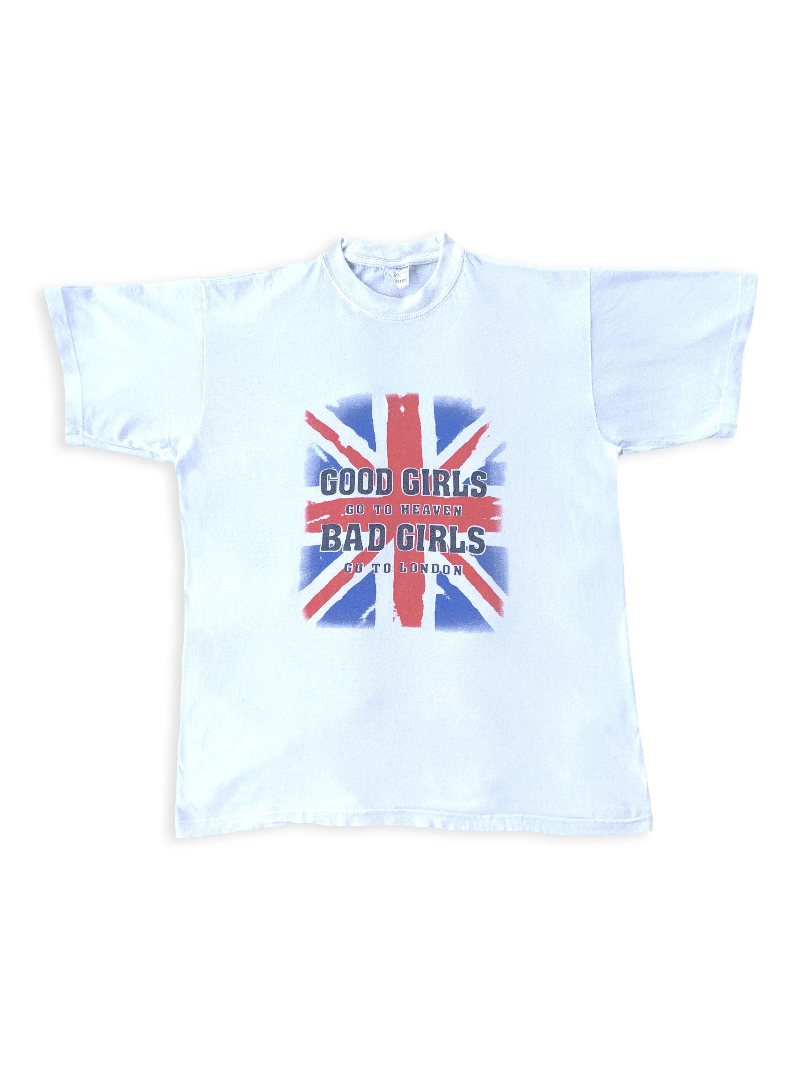 Vintage 90s Bad Girls Go To London T Shirt Y2k Retro Uk Flag Hoodie, Sweatshirt | FlexRushtees.com