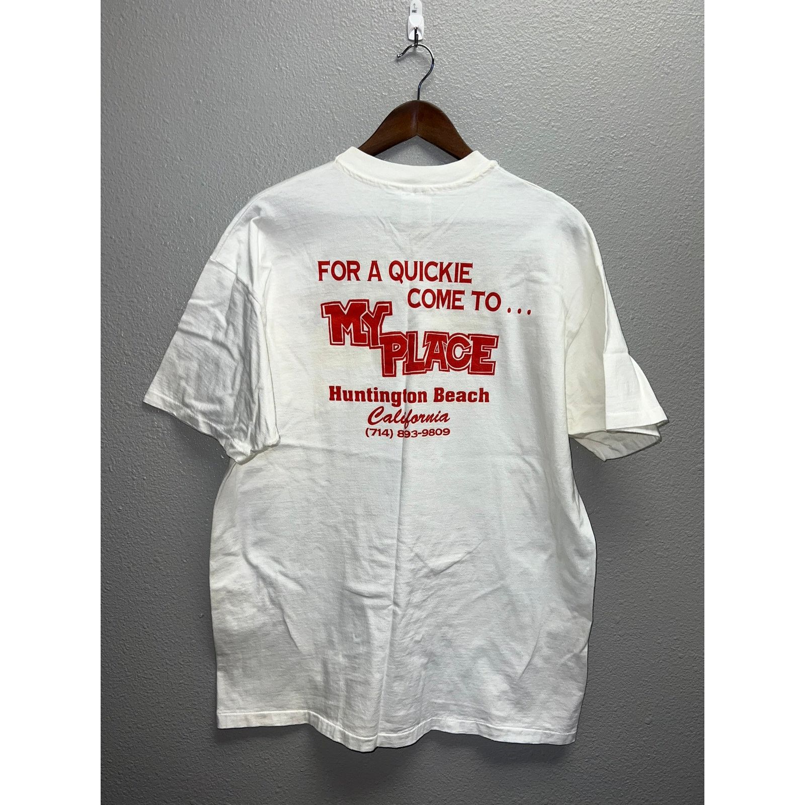 Hanes Vintage Huntington Beach Shirt Quickie My Place Tee Xl