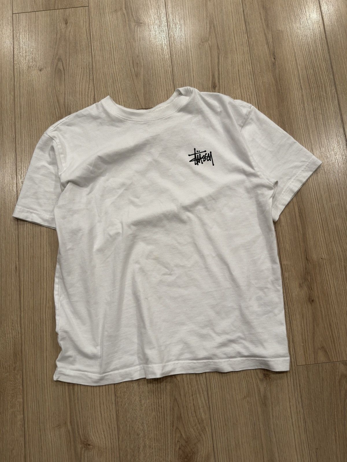 Vintage White Stussy Tee Hoodie, Sweatshirt | FlexRushtees.com