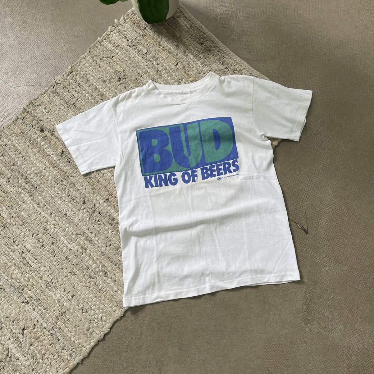 90s Vintage Budweizer King Of Beers T Shirt 1991 Hoodie, Sweatshirt | FlexRushtees.com