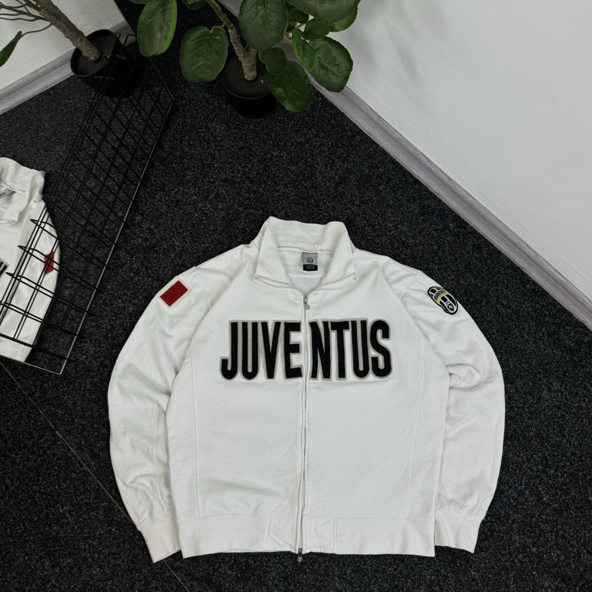Other Zip Sweatshirt Juventus Italian Big Embroidered Print Boxy
