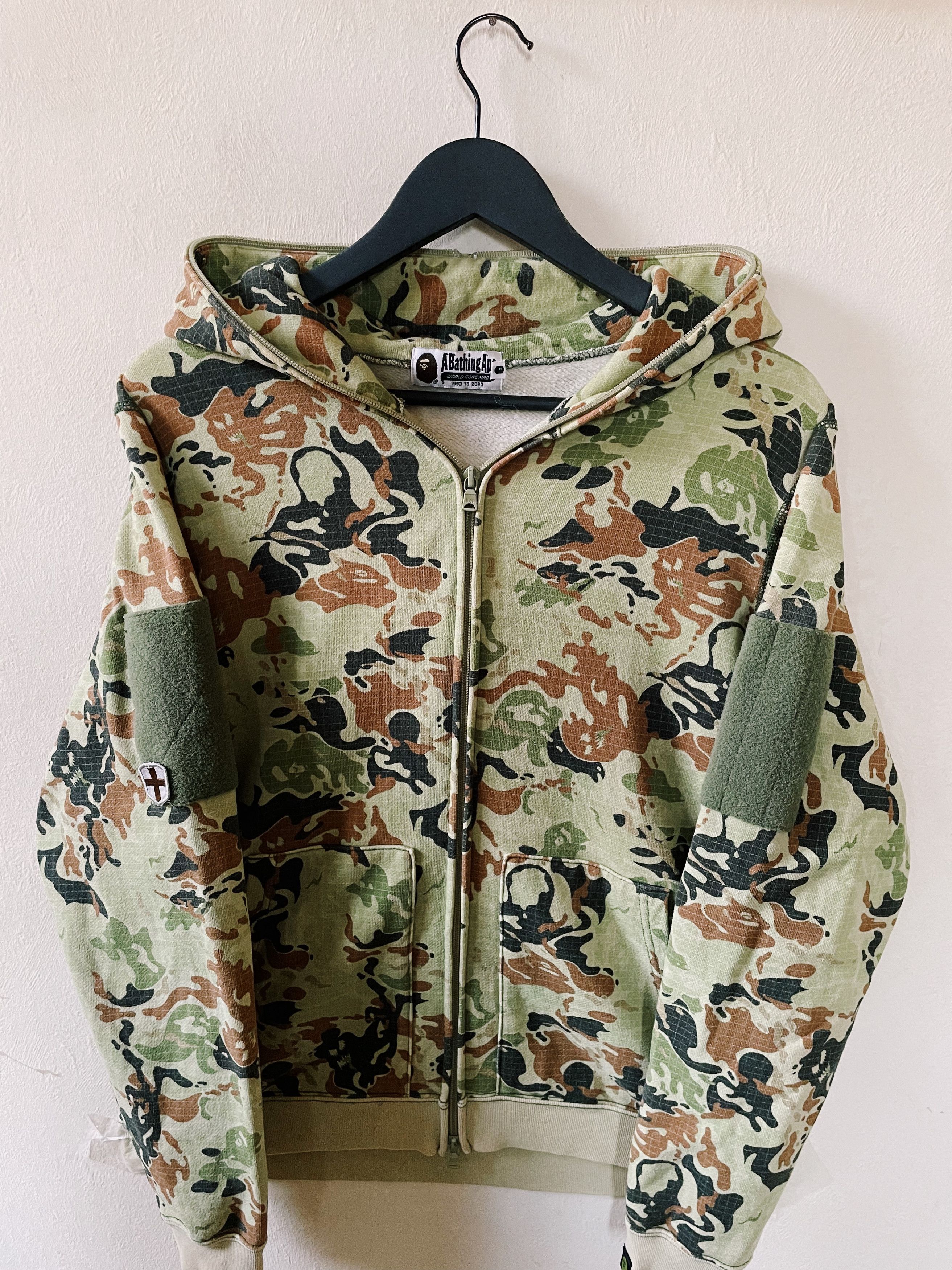 Vintage Y2k Bape A Bathing Ape Octopus Camo Full Zip Hoodie