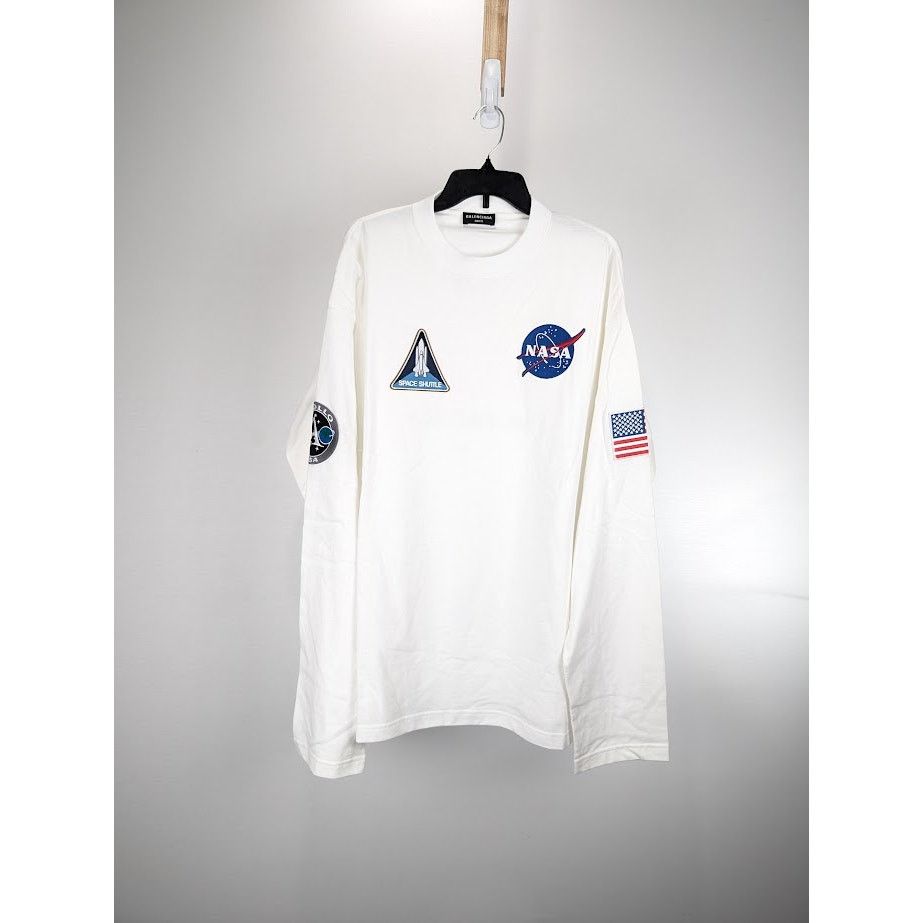 Nasa O1rshd1 Long Sleeve T Shirt In White