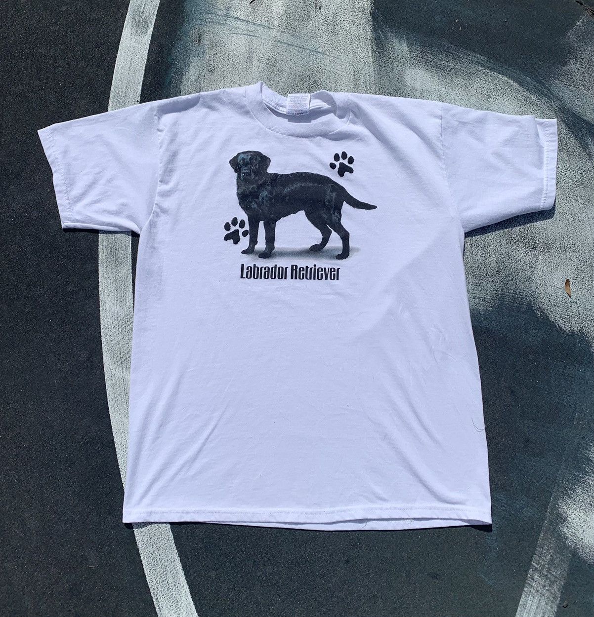 Vintage Black Labrador Retriever Dog Jerzees Tee Shirt 90s