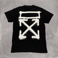 White Off White Large Graffiti Arrows Black Tee Virgil Abloh Hoodie, Sweatshirt | FlexRushtees.com