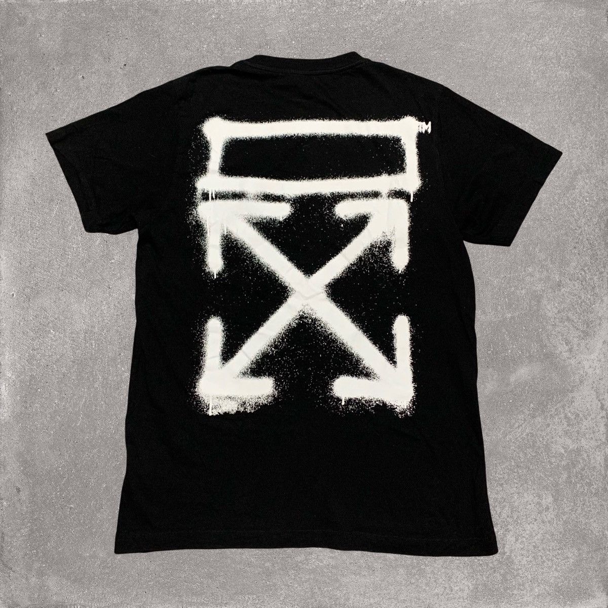 White Off White Large Graffiti Arrows Black Tee Virgil Abloh Hoodie, Sweatshirt | FlexRushtees.com