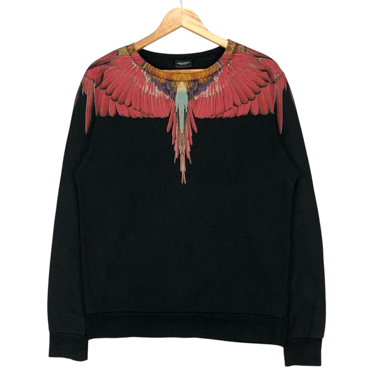 Burlon Marcelo Burlon Red Wings Crewneck Black Sweatshirt Eu Xs T-Shirts, Hoodie | AU16VibeMintTees.com
