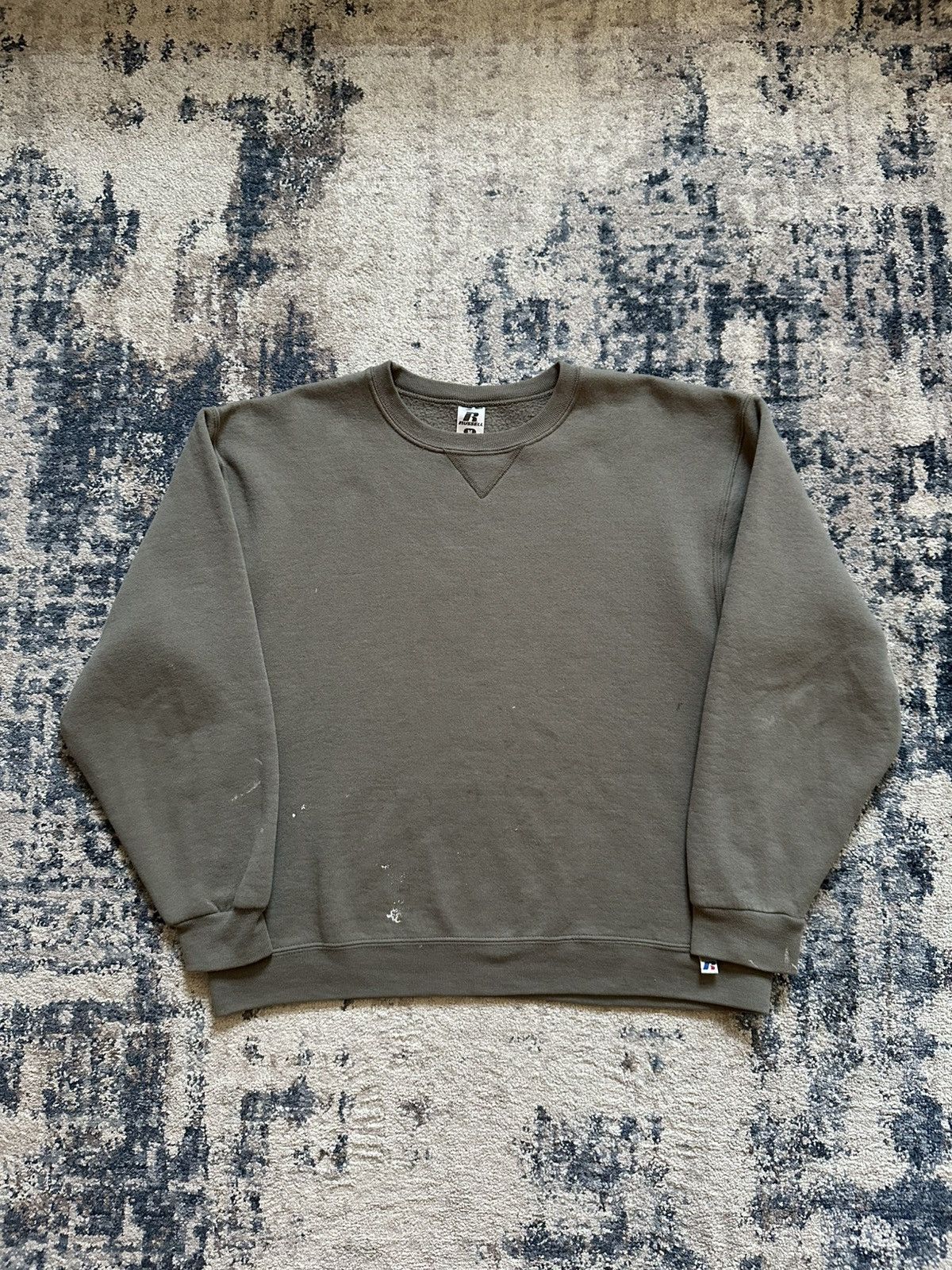 Athletic Vintage Russell Olive Crewneck