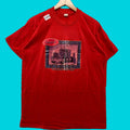 21 Men Vintage Peterbilt Shirt Mens L Red 70s Fits Large Short Sleeve Made Usa Trucker 21 Men Vintag