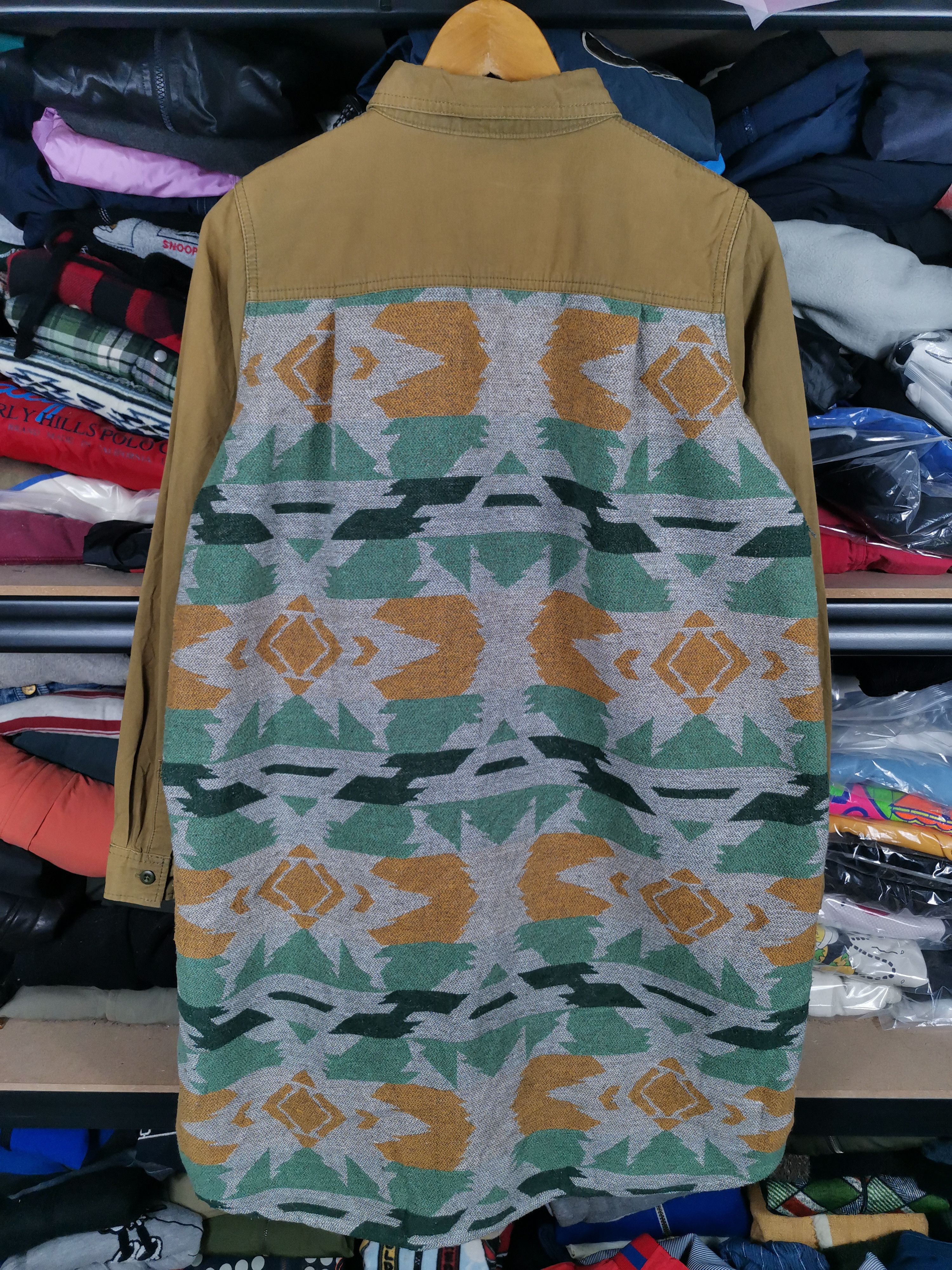 Japanese Brand Vintage Titicaca Navajo Long Shirt Sun Faded