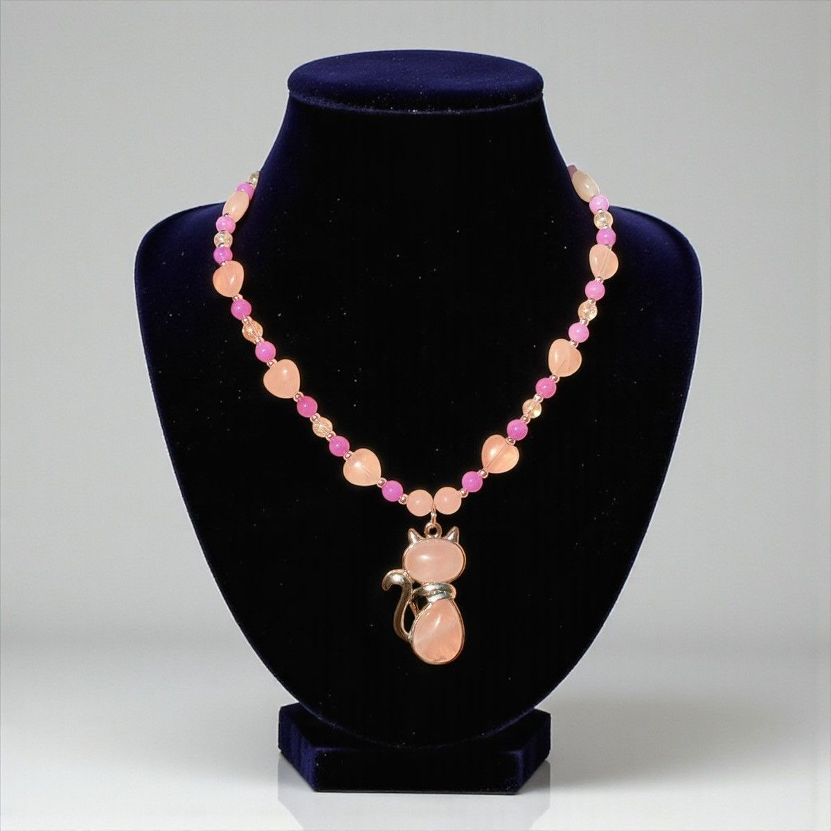 Other Rose Quartz Stone Cat Pendant Handmade Beaded Necklace T-Shirts, Hoodie, Sweatshirt | FlexRushtees.com