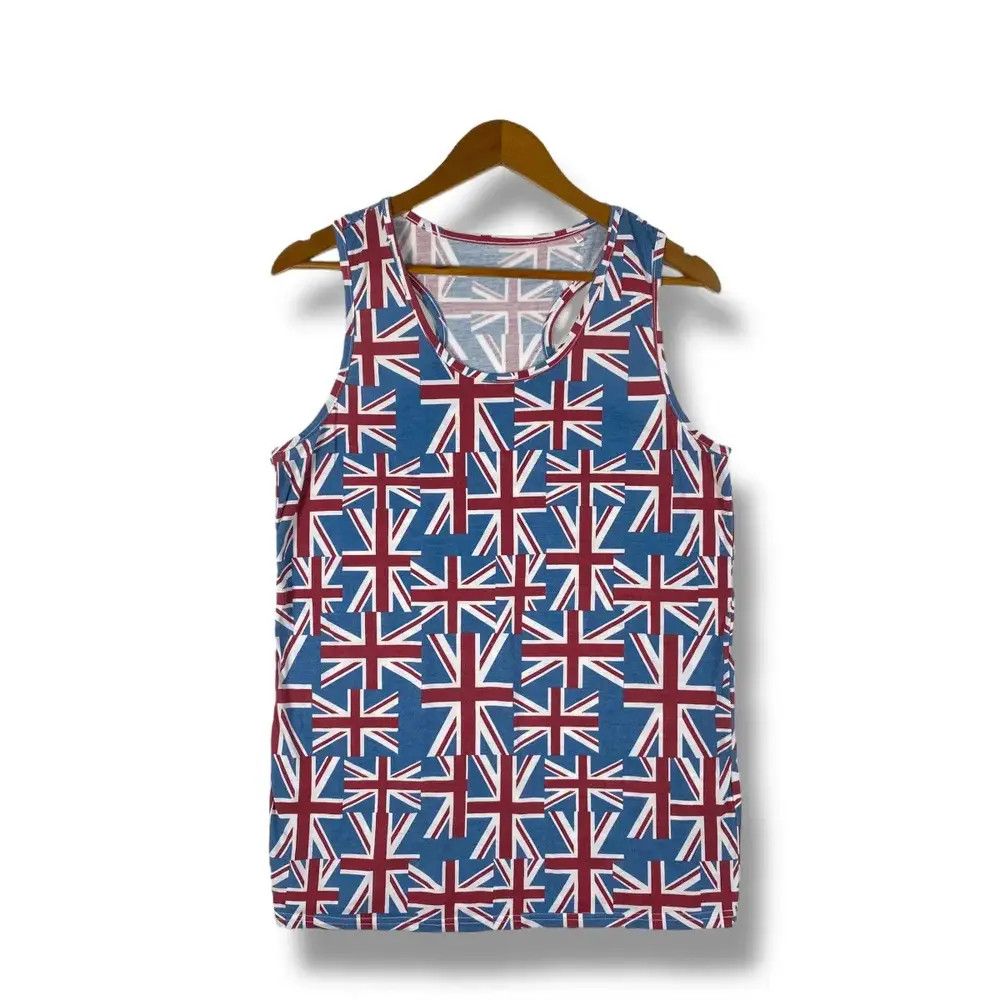 Vintage Great Britain Full Print Tank Tops Tee Medium Size