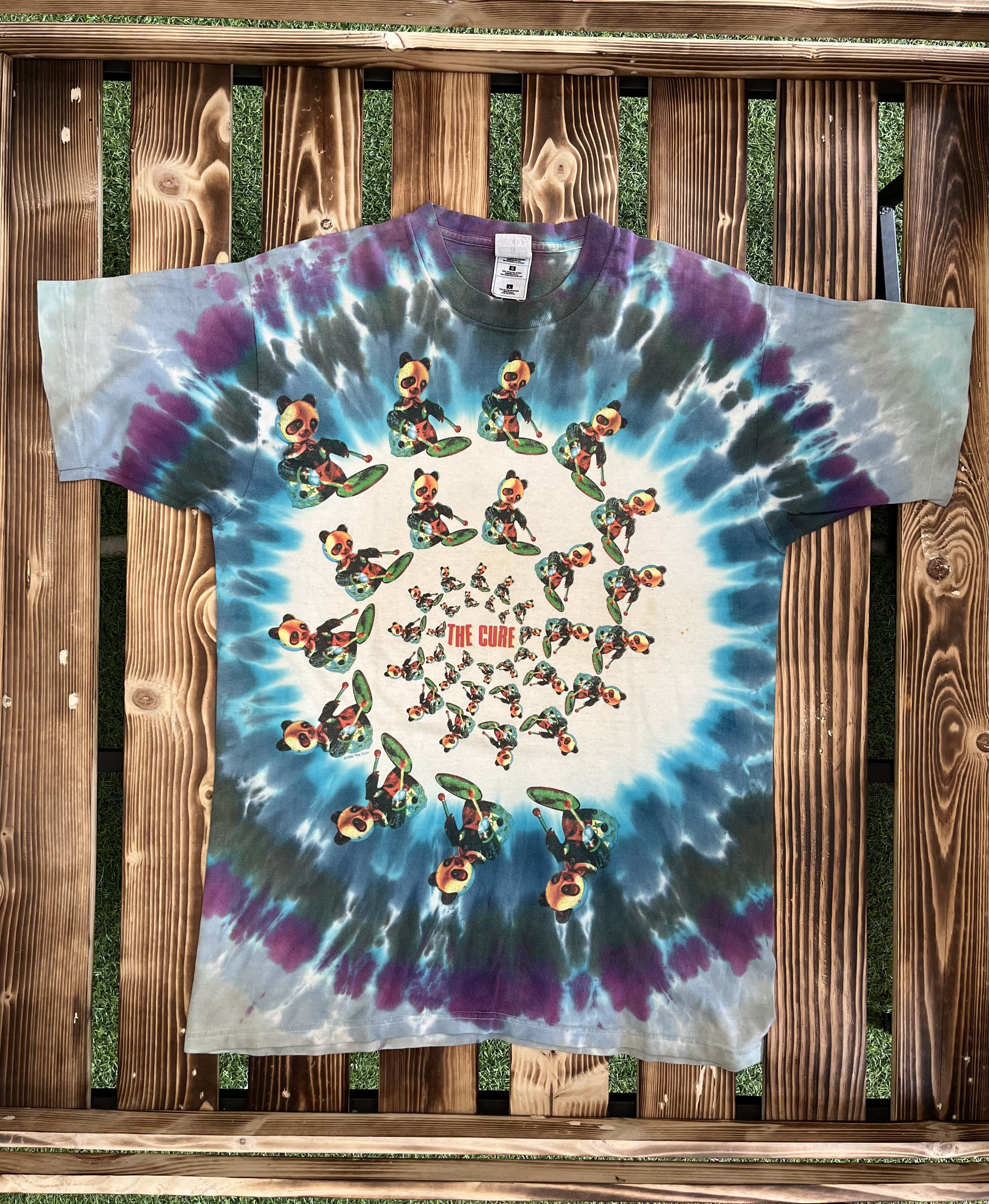 Fruit Of The Loom X Vintage Vintage 90s The Cure Wild Mood Swings Tour Tie Dye Band Tee Hoodie, Sweatshirt