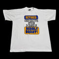 Vintage 1994 Retired Comedy Quote Shirt Adult Large Hoodie, Sweatshirt | FlexRushtees.com