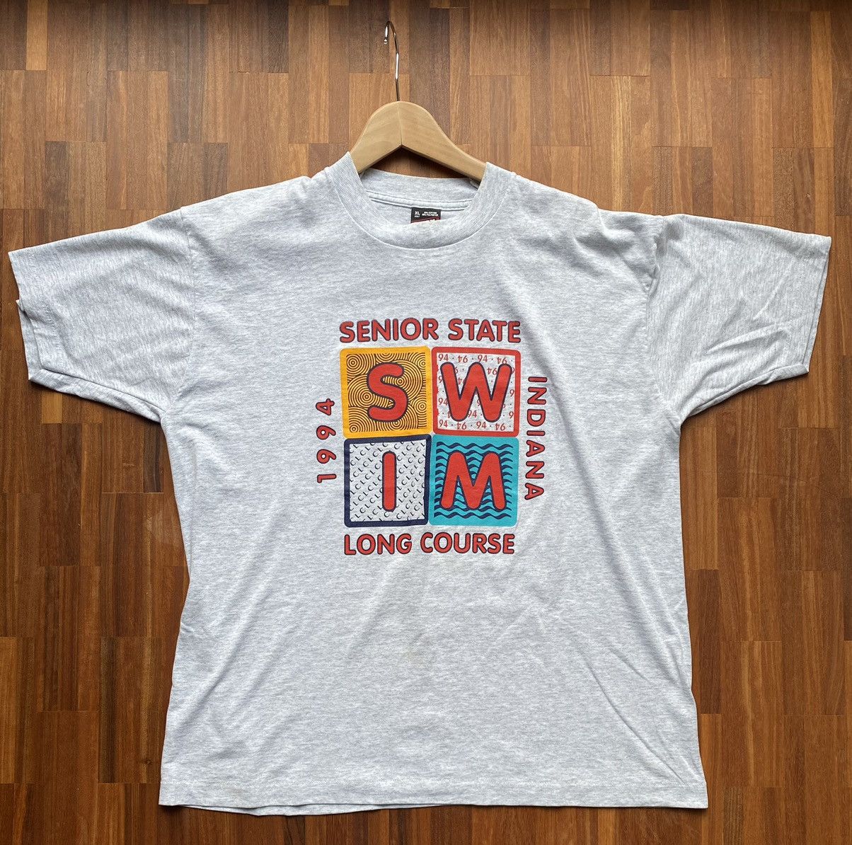 Single Stich Vintage Fruit Of The Loom Indiana Swim Tee