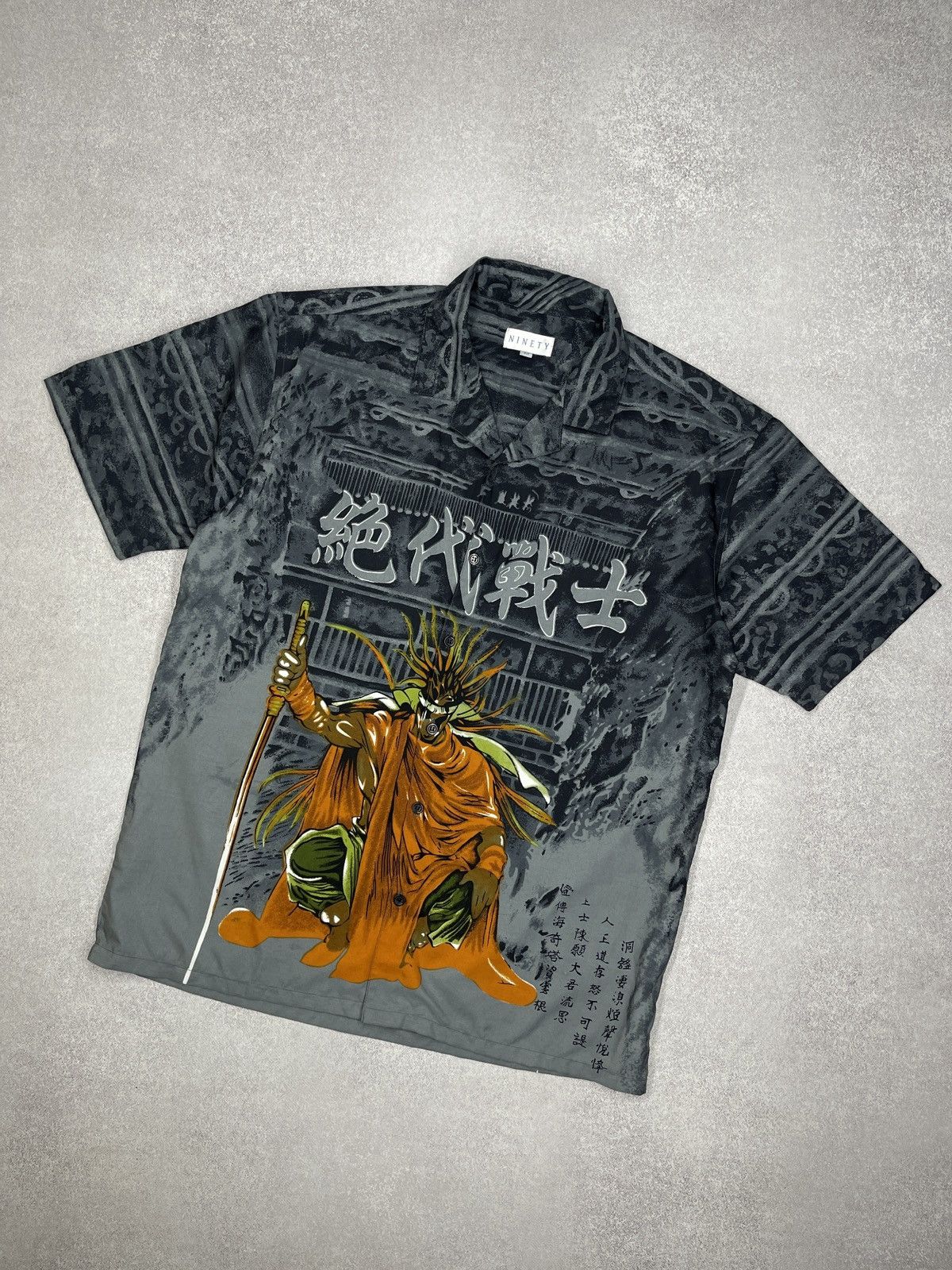 Other Vintage Ninety Anime Print Shirt Japanese Style Samurai Y2k Hoodie, Sweatshirt | FlexRushtees.com