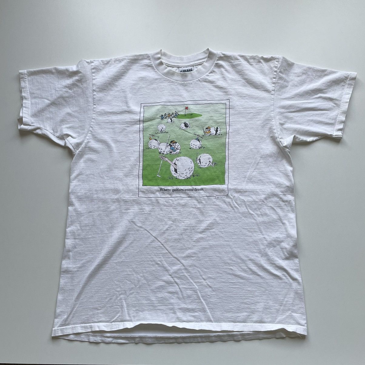 Vintage 1990s Golf Sports Graphic Funny Parody T Shirt Xl Hoodie, Sweatshirt | FlexRushtees.com