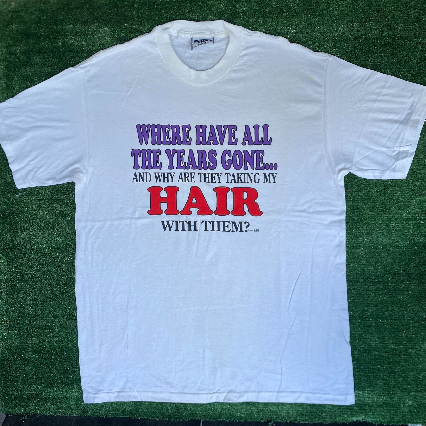 Vintage 90s Aging Humor Shirt Funny Ironic Age Balding Tee Hoodie, Sweatshirt | FlexRushtees.com