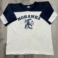 Vintage Vtg Mohawks Village Pub Flock Print Two Tone 60s 70s Shirt