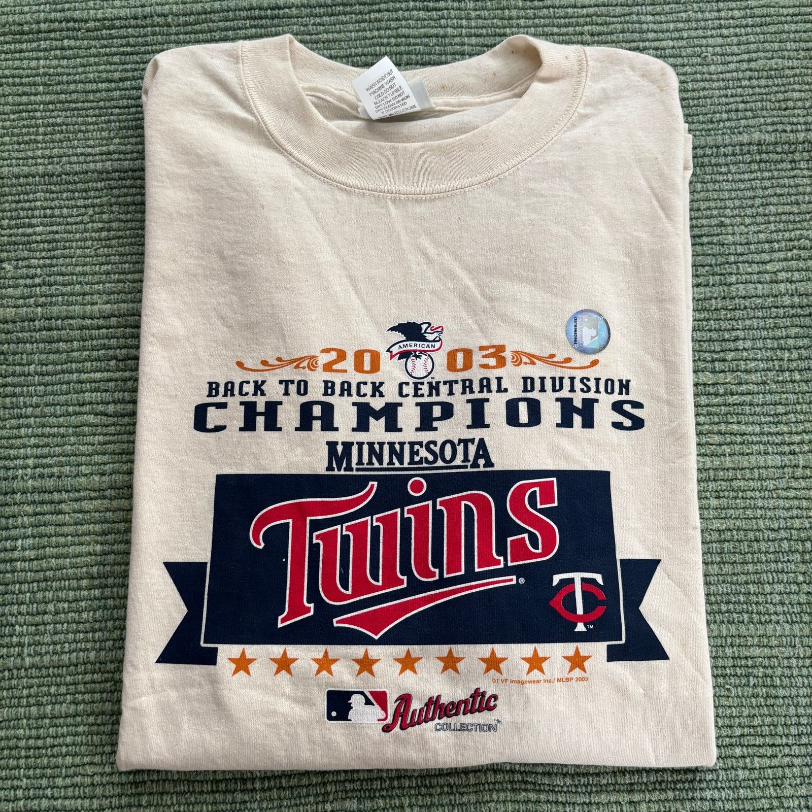 Mlb X Vintage Vintage Lee 2003 Minnesota Twins Champions Tee Deadstock Hoodie, Sweatshirt | FlexRushtees.com