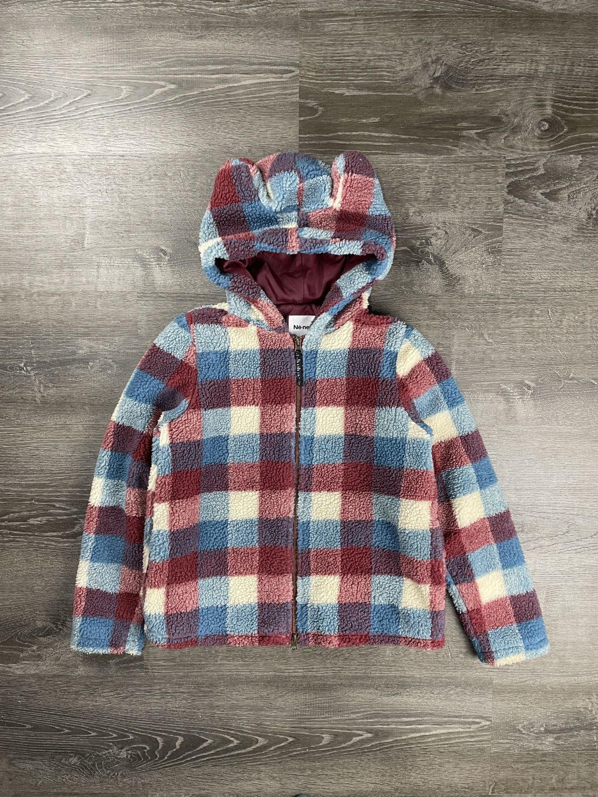 Ne Net Sherpa Fleece Bear Eared Hoodie