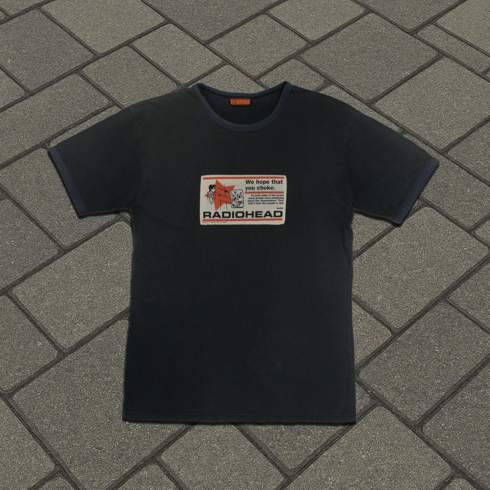 Vintage 1997 Radiohead Choke Tee Hoodie, Sweatshirt | FlexRushtees.com