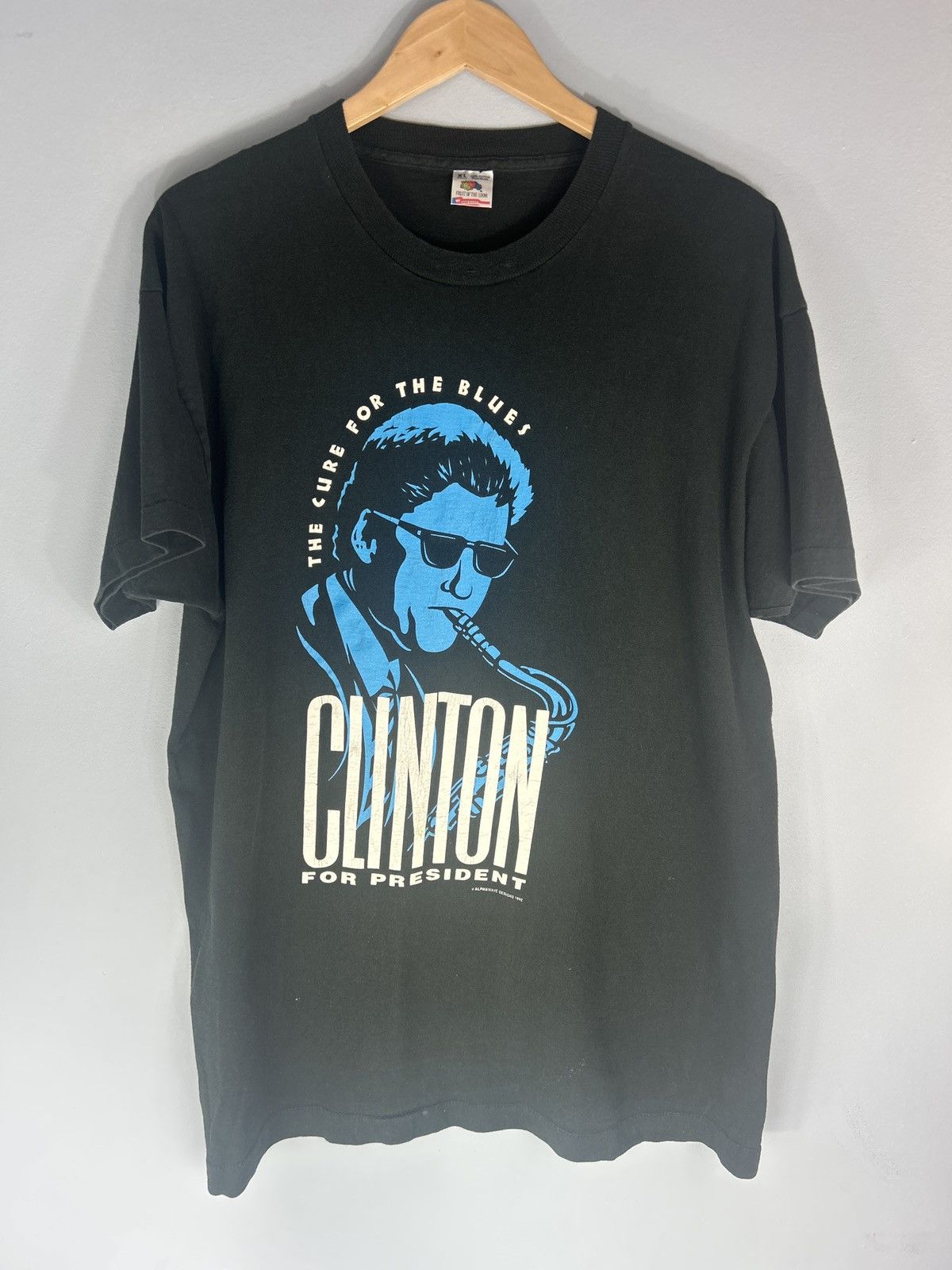 Fruit Of The Loom Vintage 1992 Bill Clinton For President Cure For The Blues T-Shirts, Hoodie, Sweatshirt | FlexRushtees.com