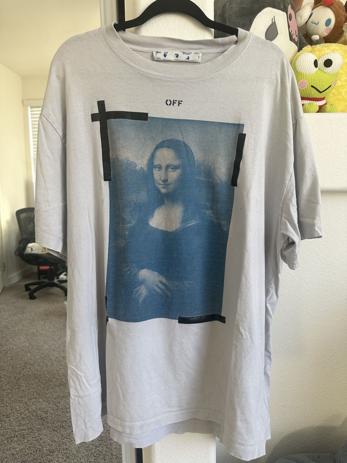 White Off White Mona Lisa Tee Hoodie, Sweatshirt | FlexRushtees.com