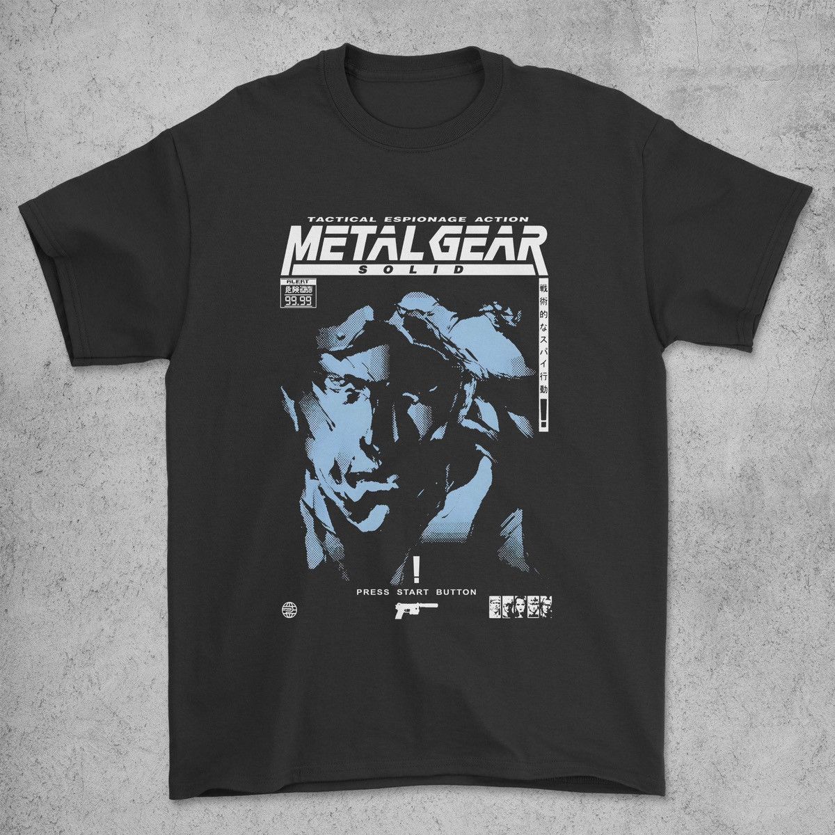 Gildan Metal Gear Solid Game Black Tee