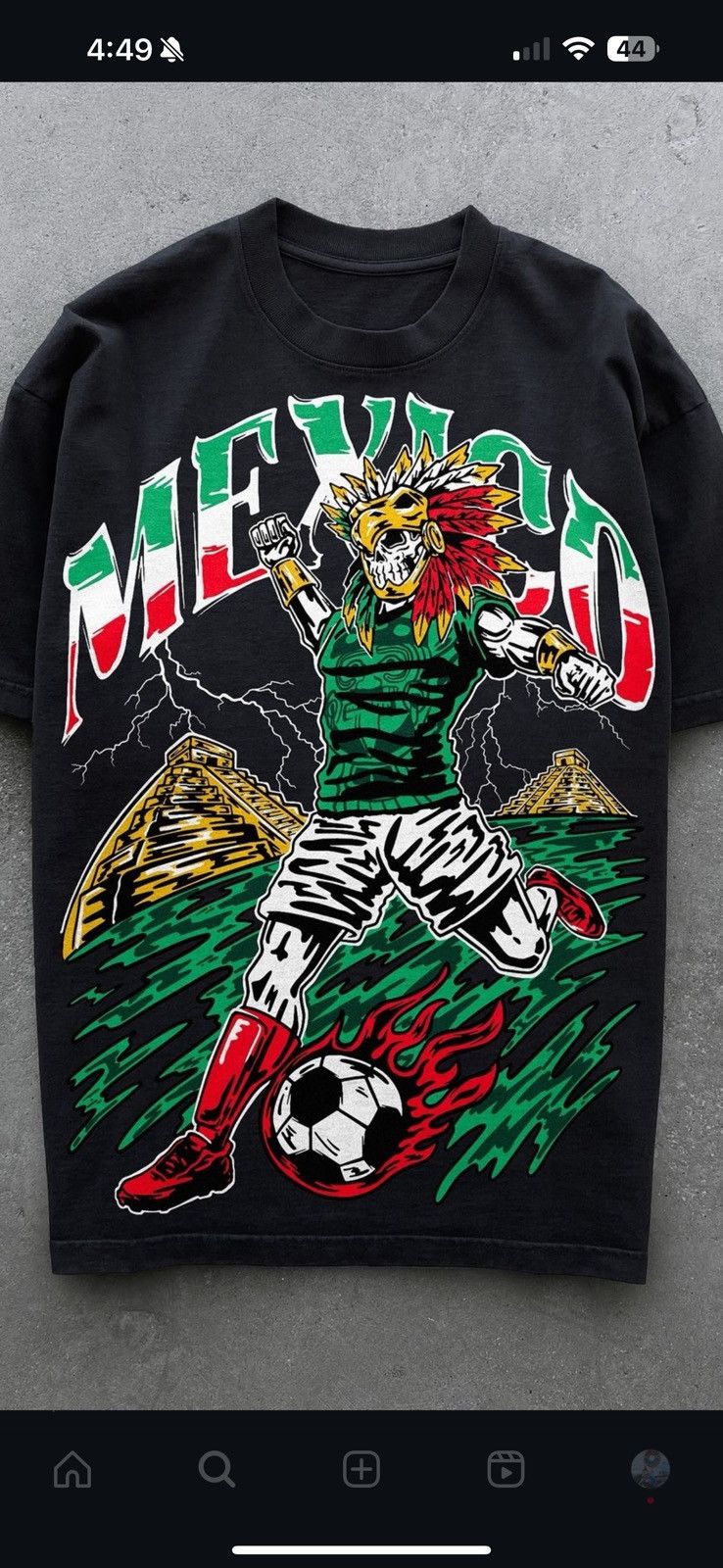 Lotas Warren Lotas Mexico Aztec Soccer T Shirt