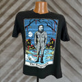 Vintage Halloween Michael Myers Shirt Adult Medium Black T Shirt Crew Neck Graphic Print Unisex Hall Hoodie, Sweatshirt