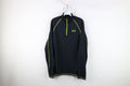 Vintage Under Armour Fleece Lined Half Zip Pullover Top Black