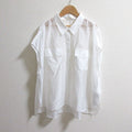 Other Diagram Gather Shirt French Sleeve Blouse Cotton Tops 0324241148 Duty Free For Usa Hoodie, Sweatshirt
