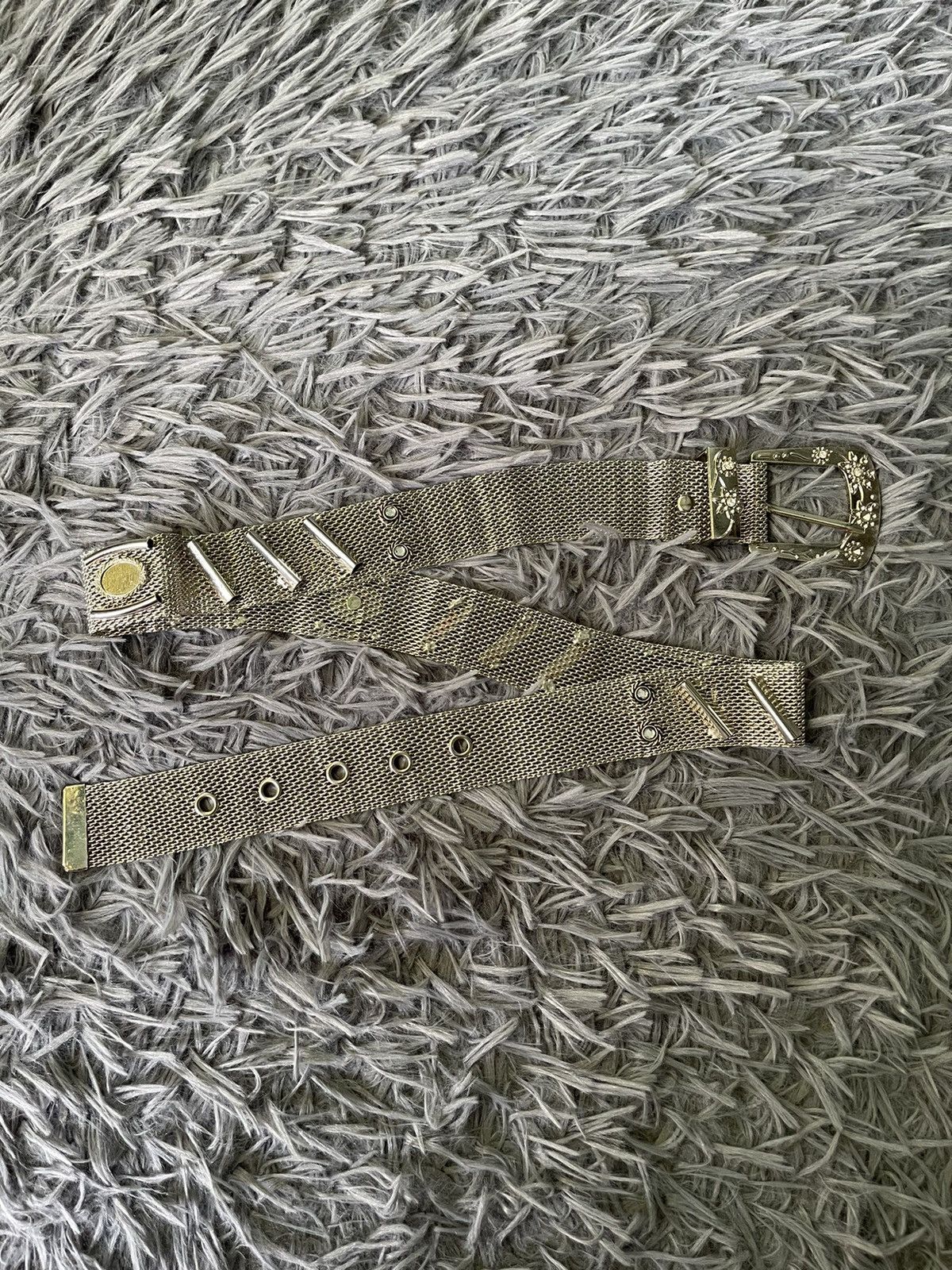 Vintage Avant Garde Y2k Vintage Full Metal Shining Steel Belt