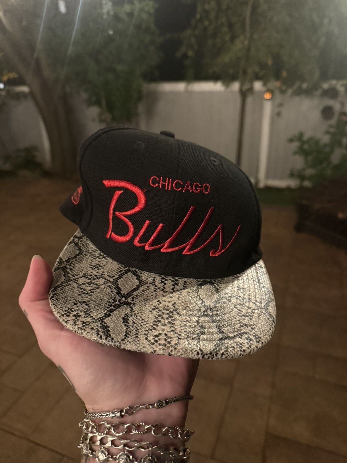 Ness Vintage Mitchell Ness Snake Skin Snapback 2000s Swagger