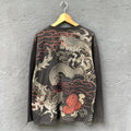 Japanese Brand Thrashed Faded Strange Heaven Dragon Art Tee
