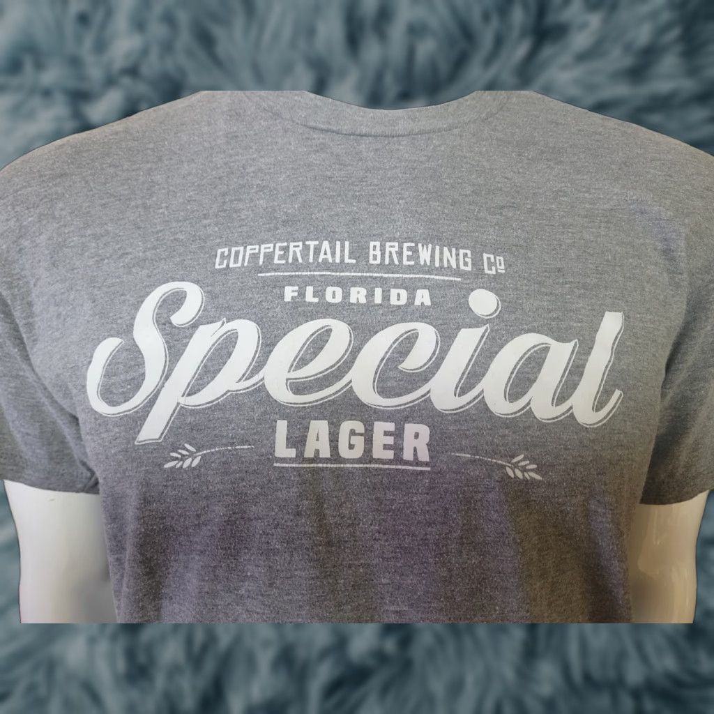 Vintage Coppertail Brewing Florida Special Lager T Shirt Large Gray Cotton Blend Alstyle 50 50 Men C Hoodie, Sweatshirt
