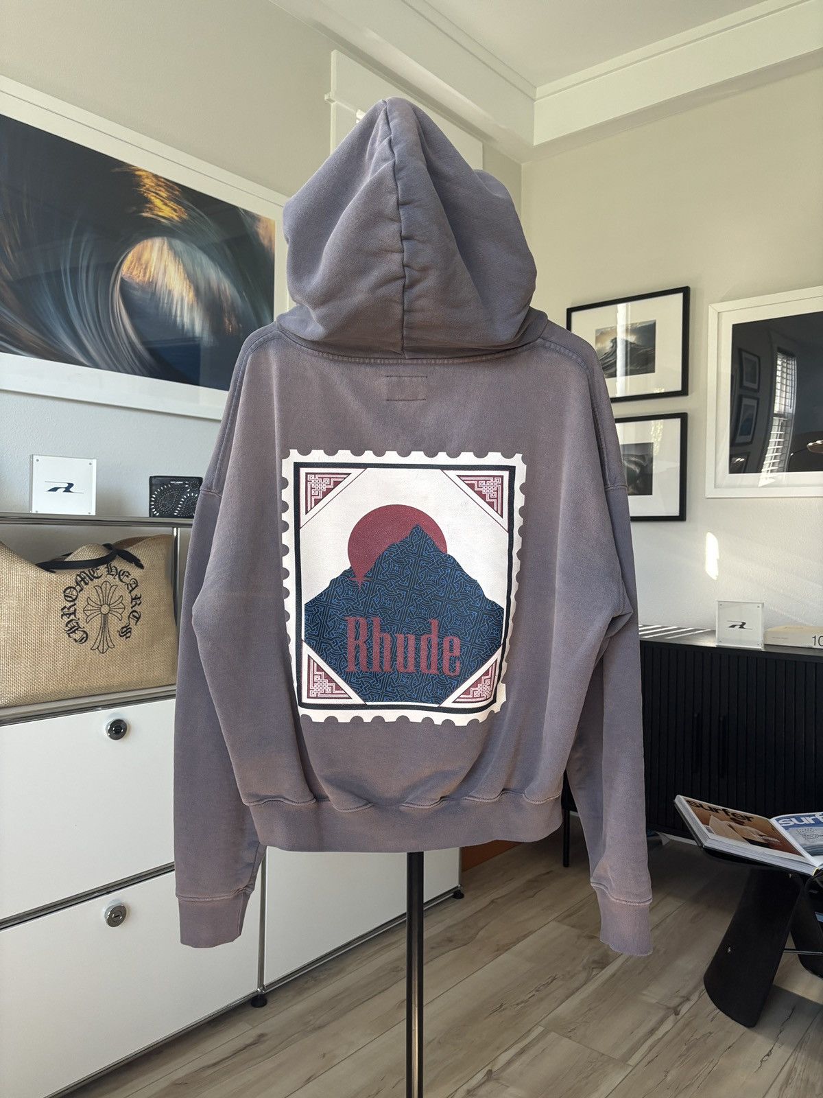 Rhude Sun Faded Moonlight Post Card Logo Hoodie T-Shirts, Sweatshirt | FlexRushtees.com