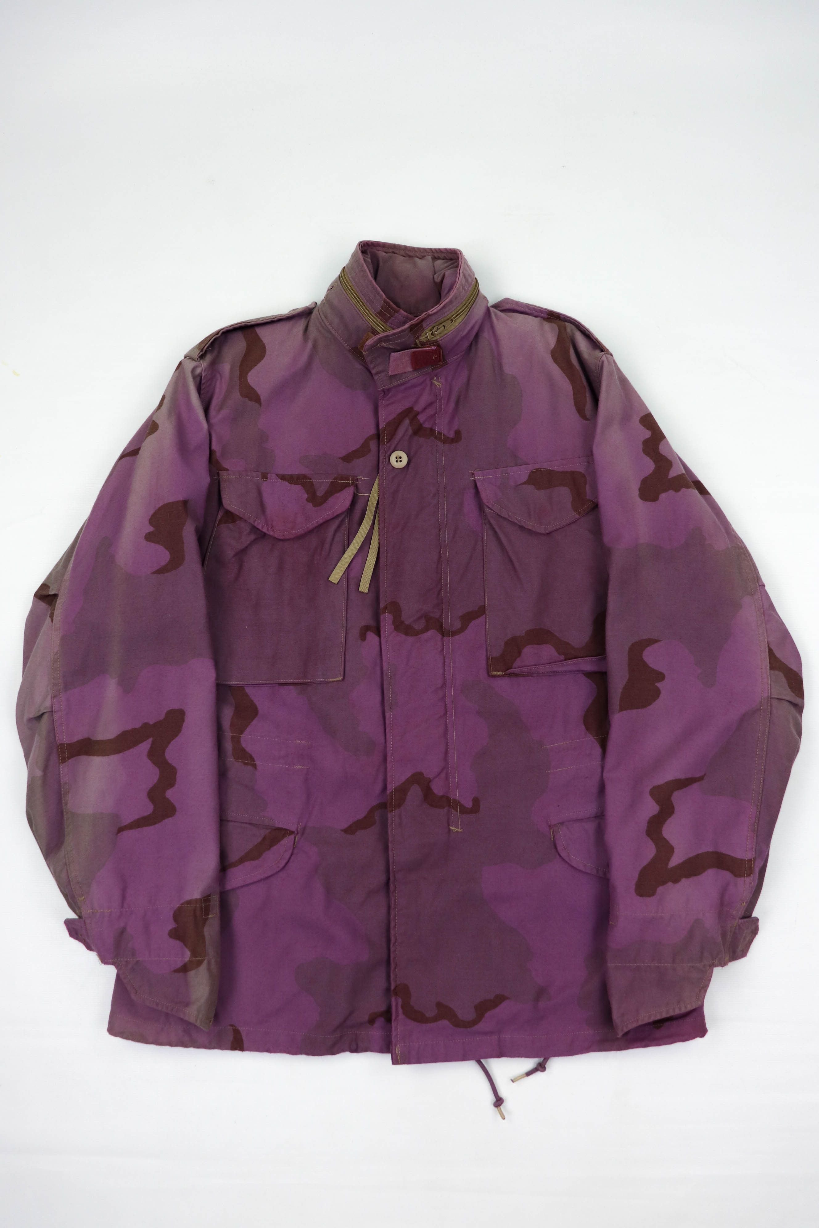 Vintage Custom Repainted Sun Faded Purple Camo M 65 Fjacket T-Shirts, Hoodie, Sweatshirt | FlexRushtees.com